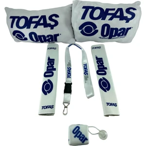 Tofaş Opar Oto Konfor Seti (Boyun Yastığı, Kemer Pedi, Ayna Ipi, Cam Süsü 6 Parça)