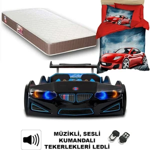 İnegöl'den Eve Gt1 - Yataklı & Nevresimli - Bmw - Arabalı Yatak, Siyah