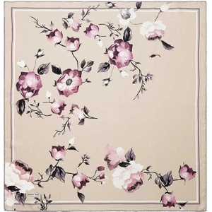 Bursa İpek Taş Floral Twill Ipek Eşarp