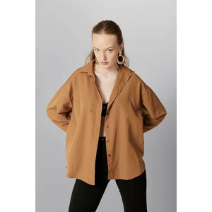 Oversize Uzun Basic Gömlek