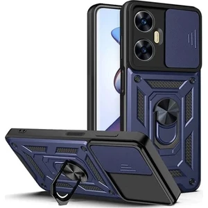 Realme C55 Kılıf Yüzüklü Sürgülü Kamera Korumalı Pars