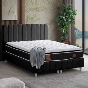 Narva İkili Set Tek Kişilik Baza Başlık Seti - Antrasit