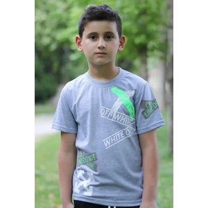 X Baskılı %100 Pamuk Erkek Çocuk T-shirt 9-16 Yaş