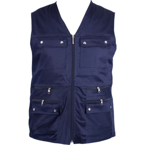 Dostumgiyim Çok Cepli Pamuk Keten Avcı Yelek 6 Renk Battl Dahil Baba Fermuar Yazlık