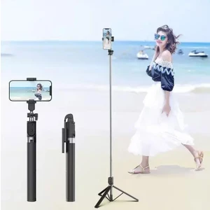 Coverzone Tripod ve Selfie Çubuğu P170 Bluetooth Uzaktan Kumandalı Cep Telefonu Yüksekliği Ayarlanabilir Masaüstü Portatif Taşınabilir Iç ve Dış Mekan Evde Tatilde Kampda Kullanıma Uygun Tripod