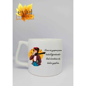 Eylül Design Kime Ne Yapmışsam Yazılı Kupa Özel Tasarım Baskılı Seramik Kupa Bardak