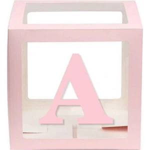 Şeffaf Kutu Harf Pembe A