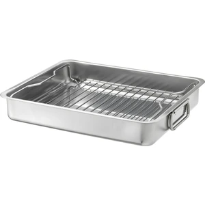 IKEA Metal Fırın Kabı Paslanmaz Çelik Fırın-Barbekü Kızartma Kabı 32 x 40 cm