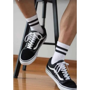 Trendcorap Unisex 2 Çift Çizgi Desenli Tenis Kolej Çorap