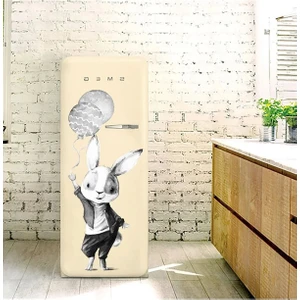 Kt Grup Minik Sevimli Tavşan Retro Buzdolabı Sticker