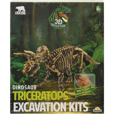 Crazoo 3D Fosil Kazı Seti: Dinozor Triceratops Fiyatı