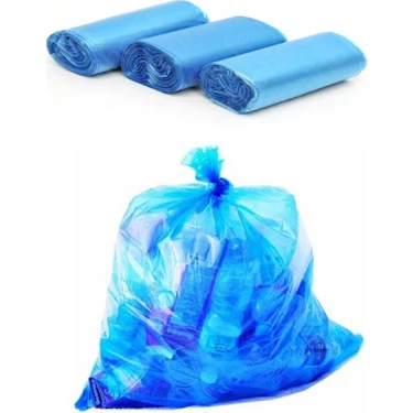 Kalbi Ticaret Çöp Torbası Battal Boy 10'lu x 5 Rulo Mavi Çöp