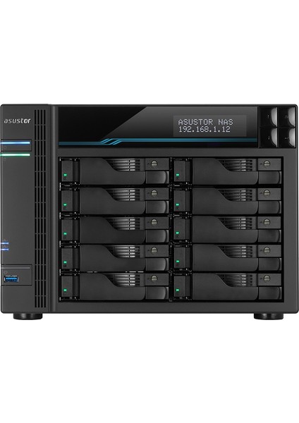 Asustor AS6510T Atom Qc 8gb Ram 10-Disk'e Kadar Destekli Nas Server (Disksiz)