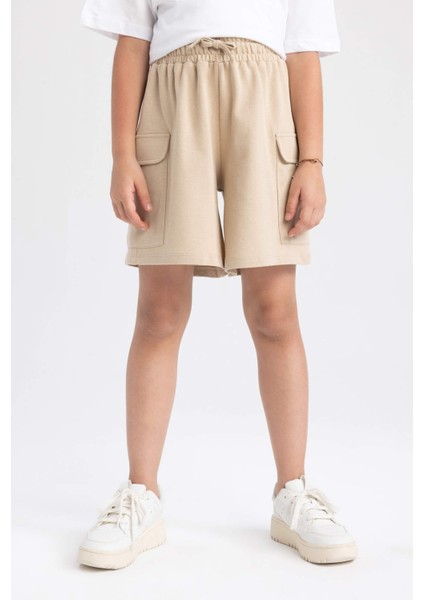 Kız Çocuk Kargo Fit Şort B0255A823HS
