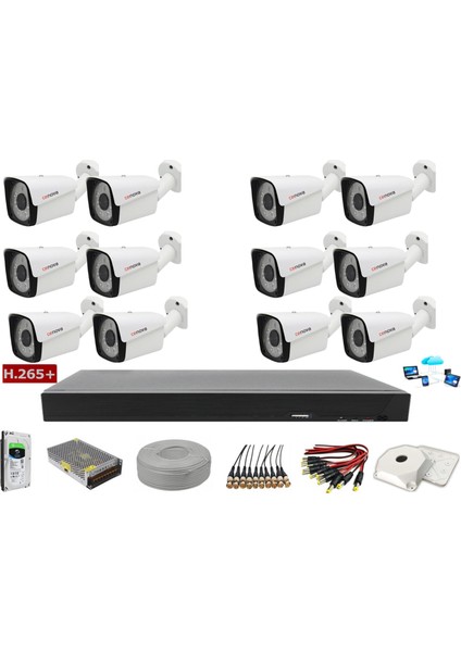 2 Mp 12'li Ahd Kamera Full Set