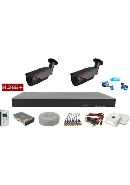 2'li 5mp Lens Ahd Full Paket Güvenlik Kamerası