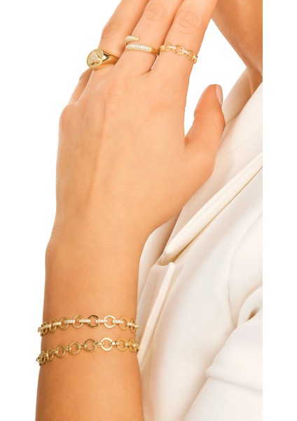 Amor Yüzük 1 Mikron 18 Ayar Altın Kaplama (925 Ayar Gümüş Üzerine), Zirkonyum fırsatları