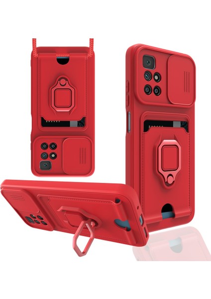 Xiaomi Redmi 10 Kılıf Kamera Korumalı Kartvizitli Zuma Silikon