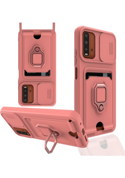 Xiaomi Redmi 9t Kılıf Kamera Korumalı Kartvizitli Zuma Silikon