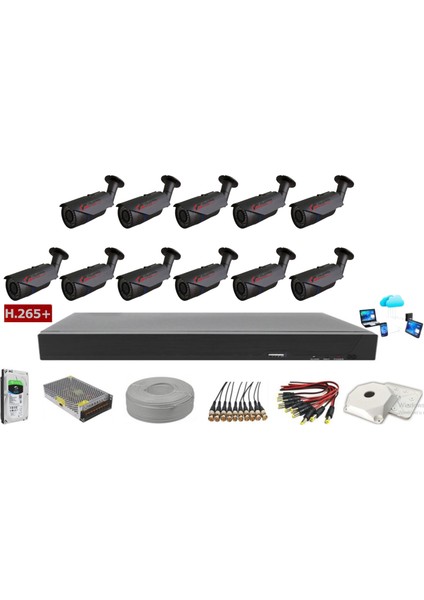 11'li 5mp Lens Ahd Full Paket Güvenlik Kamerası
