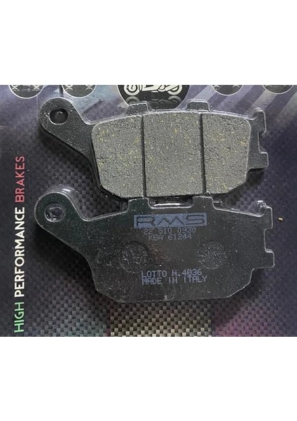Kawasakı Versys 1000 Abs Arka Fren Balata Rms 1 Takım