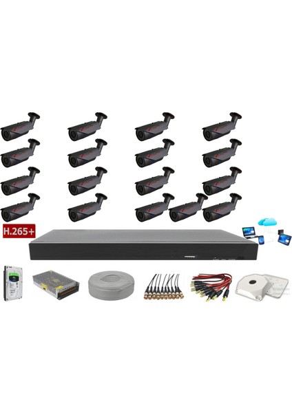 17'li 5mp Lens Ahd Full Paket Güvenlik Kamerası