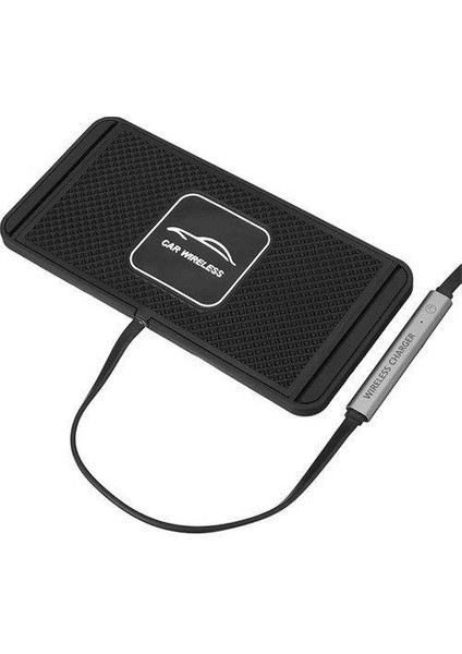 Super Şarj 15W Kablosuz Araç Şarj Padi Masaüstü Kablosuz Şarj Padi USB Girişli Araç Şarjı