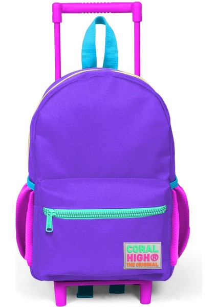 Minik Yuva Çekçekli Sırt Çantası Mor Renk Detaylı Iki Bölmeli 24034 modelleri