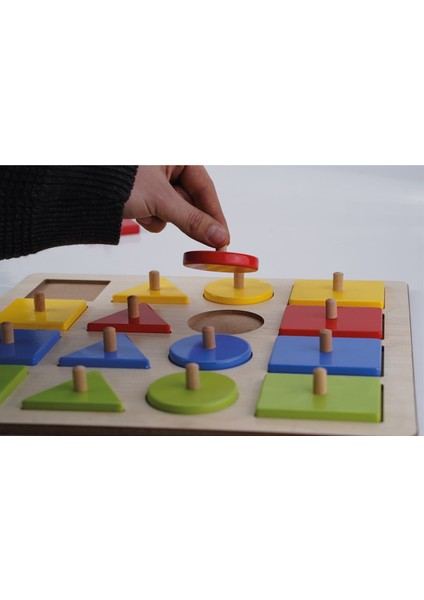 Geometrik Şekiller Puzzle 16 Parça modelleri