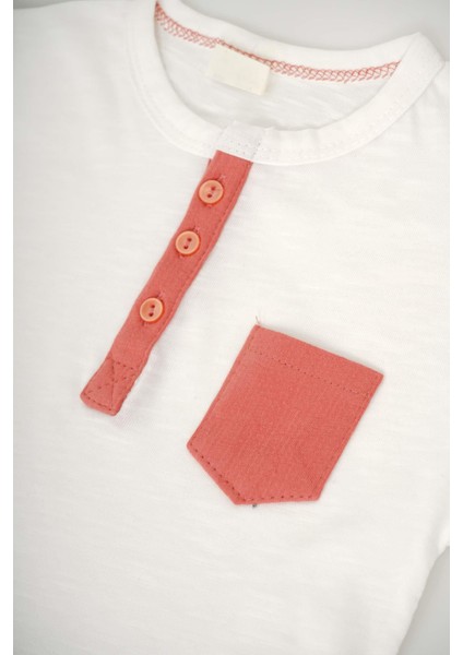 Erkek Bebek Cep Modelli ve Düğmeli Pamuk Şortlu Takım modelleri