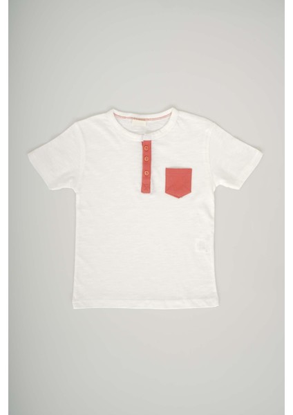 Erkek Bebek Cep Modelli ve Düğmeli Pamuk Şortlu Takım fırsatları