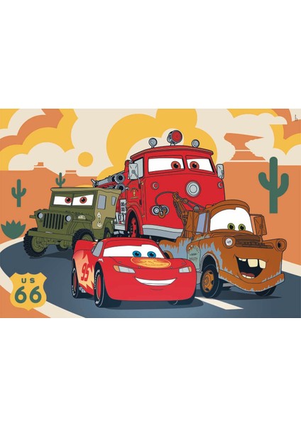 30 Parça Supercolor Puzzle: Cars On The Road