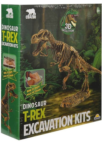 3D Fosil Kazı Seti: Dinozor T-Rex