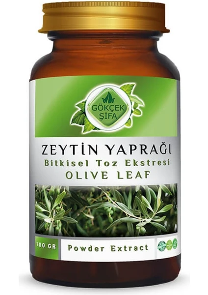 Gökçek Şifa Zeytin Yaprağı Toz Ekstresi ( Olive Leaf Powder Extract)100 gr Cam Kavanoz