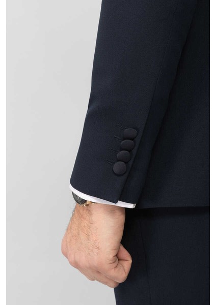 Slim Fit Bırdeye Damatlık Kombın Lacivert modelleri