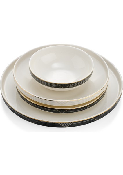 Adel Line Yemek Takımı-56 Parça-Gold