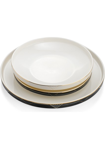 Adel Line Yemek Takımı-56 Parça-Gold