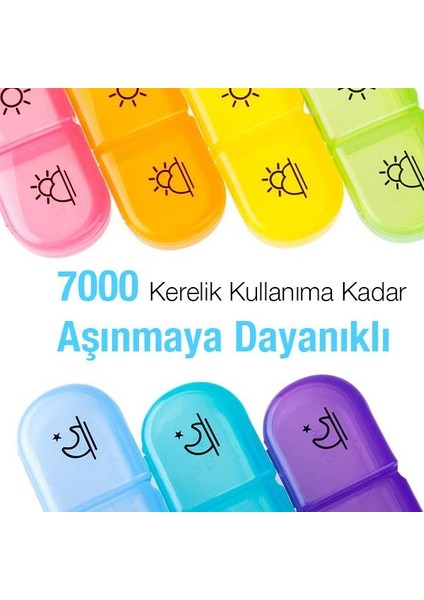 Haftalık Ilaç Saklama Kutusu 21 Gözlü Kilitli Kapaklı Hap Ilaç Vitamin Saklama Kutusu Kabı