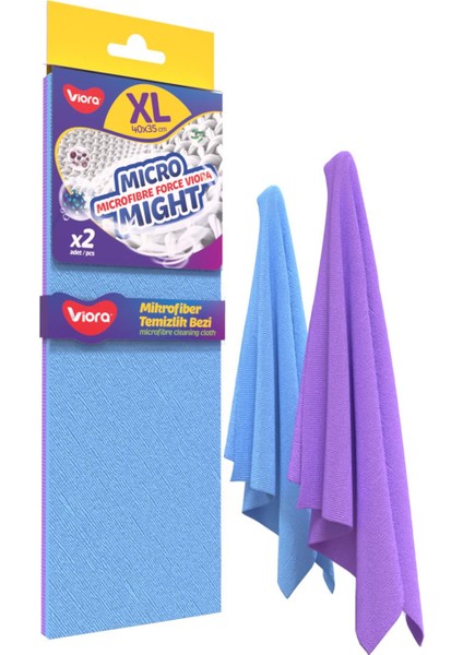 2 Set Toplam 4 Adet Mıcrofıber Temizlik Bezi 35X40 cm 4 Adet "mıcro Mıght" Temizlik Bezi