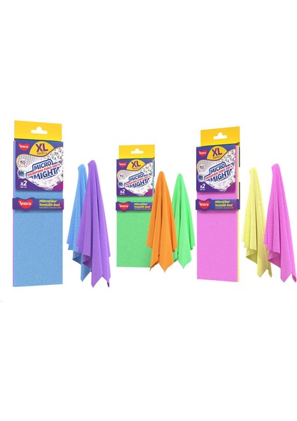 2 Set Toplam 4 Adet Mıcrofıber Temizlik Bezi 35X40 cm 4 Adet "mıcro Mıght" Temizlik Bezi