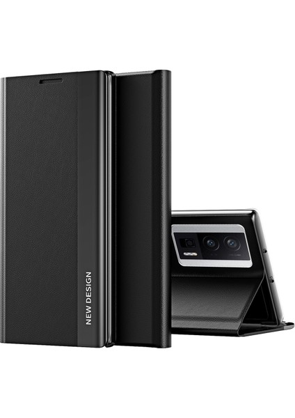 Xiaomi Redmi K60 5g / K60 Pro 5g / Poco F5 Pro 5g Telefon Kılıfı Pu Deri Elektrapan Telefon Kapağı Standlı (Yurt Dışından)