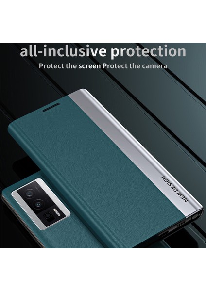 Xiaomi Redmi K60 5g / K60 Pro 5g / Poco F5 Pro 5g Telefon Kılıfı Pu Deri Elektrapan Telefon Kapağı Standlı (Yurt Dışından)