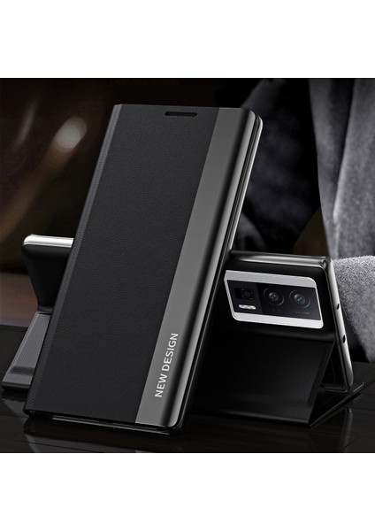 Xiaomi Redmi K60 5g / K60 Pro 5g / Poco F5 Pro 5g Telefon Kılıfı Pu Deri Elektrapan Telefon Kapağı Standlı (Yurt Dışından)