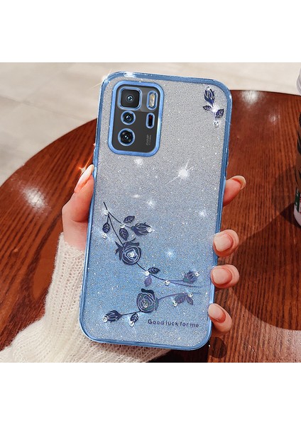 Xiaomi Poco X3 Gt Çiçek Rhinestone Tpu Telefon Kapağı (Yurt Dışından)