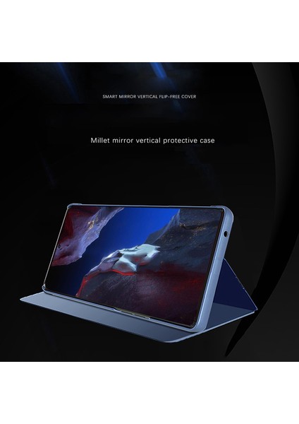 Xiaomi Ayna Yüzey Kılıfı Redmi K60 5g / K60 Pro 5g / Poco F5 Pro 5g Pencere Elektrapan Deri Telefon Kapağı (Yurt Dışından)