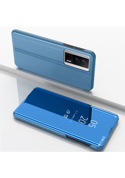 Xiaomi Ayna Yüzey Kılıfı Redmi K60 5g / K60 Pro 5g / Poco F5 Pro 5g Pencere Elektrapan Deri Telefon Kapağı (Yurt Dışından)