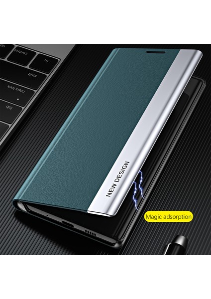 Xiaomi Poco X5 Pro 5g / Redmi Note 12 Pro Speed ​​5g / 12 Pro 5g Pu Deri Stand Telefon Kılıfı Elektrokaplama Akıllı Telefon Kapağı (Yurt Dışından)
