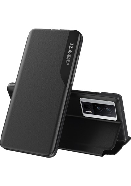 Xiaomi Poco F5 Pro 5g / Redmi K60 Pro 5g / K60 5g Cep Telefon Kılıfı Stand Pu Deri Kapak Görünüm Penceresi (Yurt Dışından)