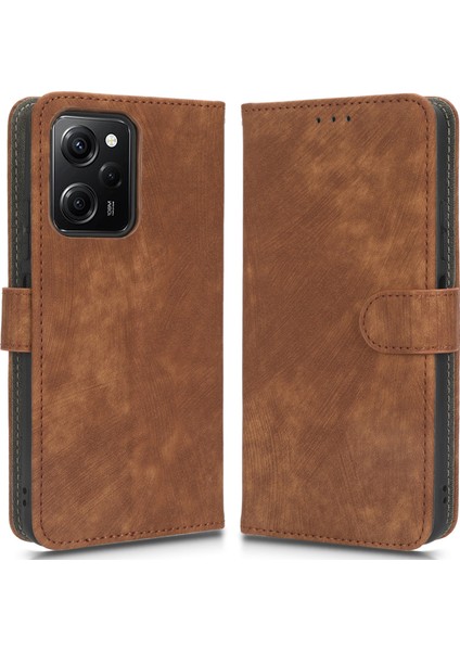 Xiaomi Poco X5 Pro 5g / Redmi Note 12 Pro 5g / Redmi Note 12 Pro Hız 5g Deri Telefon Vaka Standı Rfıd Engelleme Cüzdan Kapağı (Yurt Dışından)