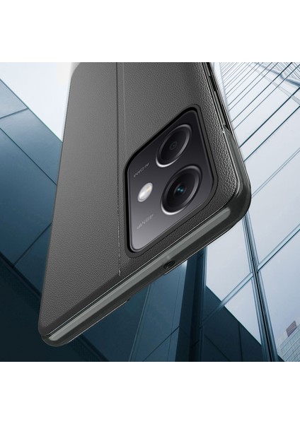 Xiaomi Poco X5 Pro 5g / Redmi Note 12 Pro Hız 5g / 12 Pro 5g Pu Deri Yan Görünüm Pencere Telefon Kılıfı Şok Geçirmez Stand Kapağı (Yurt Dışından)